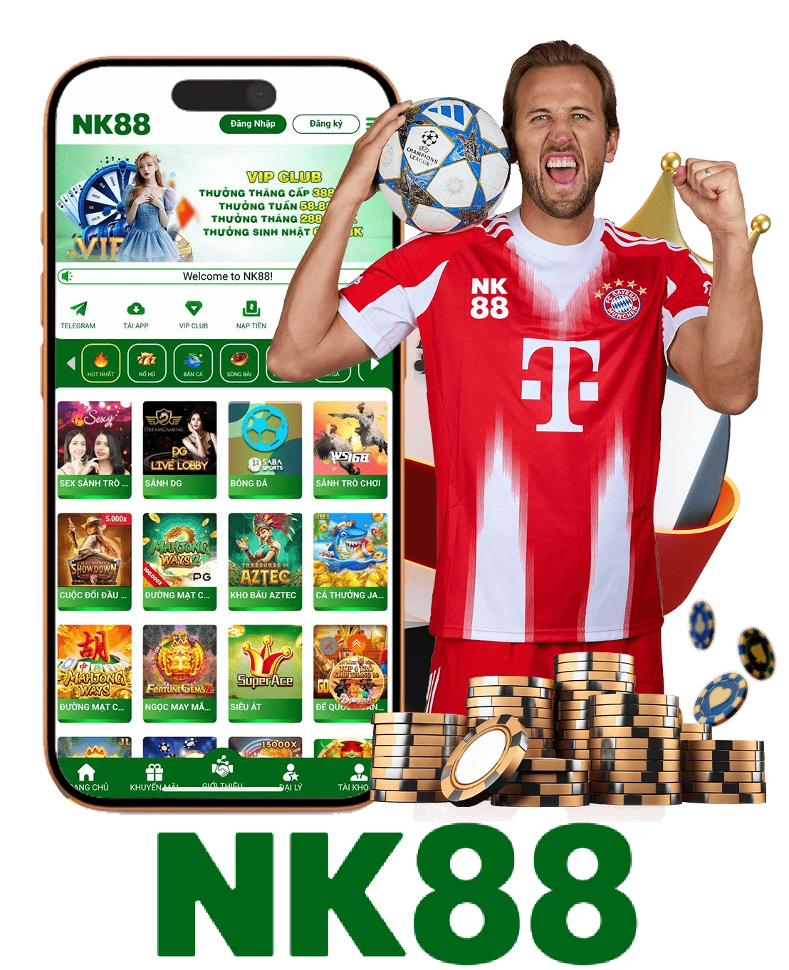 Ứng dụng NK88 trên di động